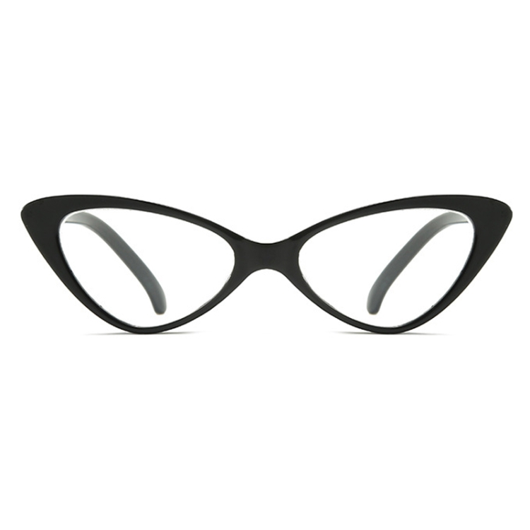Occhiali da presbite Cat Eye triangolari da strada grado 150 nero