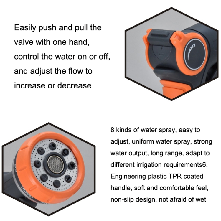 The eight functional thumb long sprinkler and the pacifier multi-functional home irrigation system for agricultural gardens and professional car wash showers