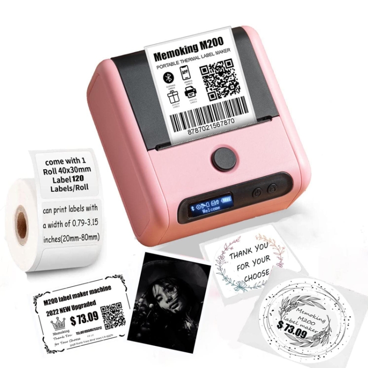 Phomemo M200 QR Code Tag Handheld Impresora de etiquetas térmicas Bluetooth portátil (Blanco) - B2