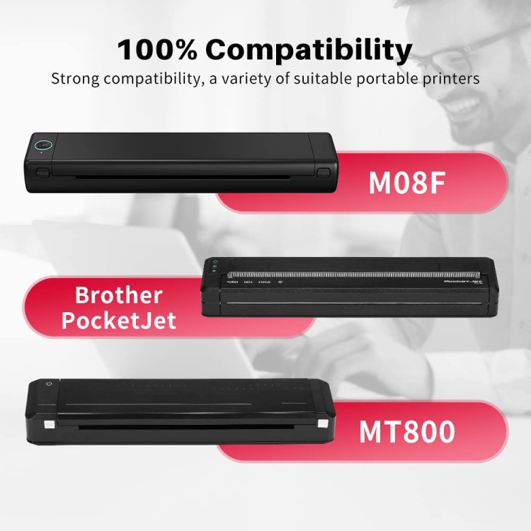 Per Phomemo M08F 200 fogli di carta termica per stampa compatibile con  MR.IN Brother Pocket Jet / MT800, stile: A4
