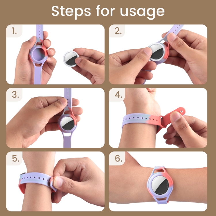 For AirTag Tracker Wrist Strap Watch Strap Silicone Protective Case(NO 1) For AirTag Tracker Wrist Strap Watch Strap Silicone Protective Case(NO 1)