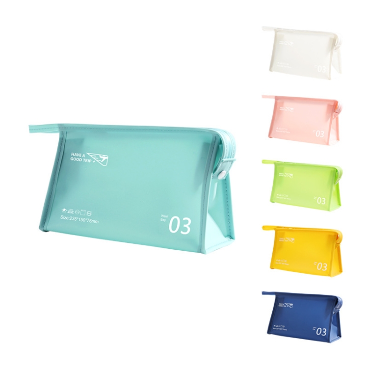 Bolsa de aseo portátil impermeable de PVC, bolsa de almacenamiento de cosméticos, embrague de viaje (azul marino) - B1