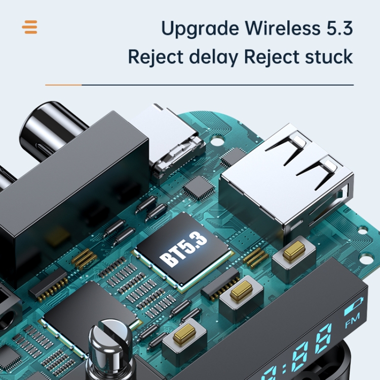 Digital Display Bluetooth 5.3 Audio Receiver Transmitter Support USB /TF Card MP3 Player Digital Display Bluetooth 5.3 Audio Receiver Transmitter Support USB /TF Card MP3 Player