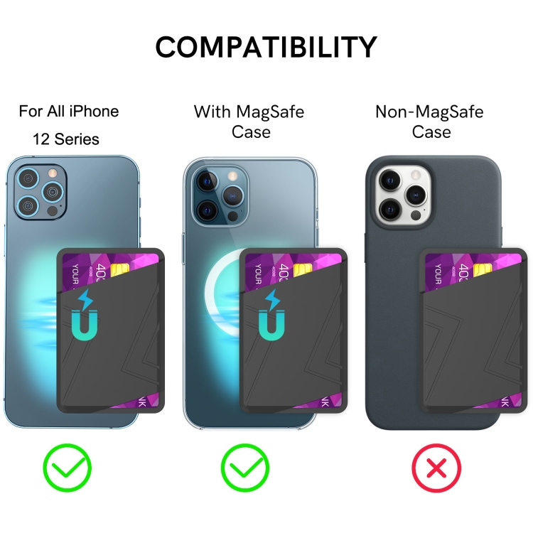 For IPhone 12 / 13 / 14 Series AhaStyle PT133-C Silicone Magnetic Card Case(Black) For IPhone 12 / 13 / 14 Series AhaStyle PT133-C Silicone Magnetic Card Case(Black)