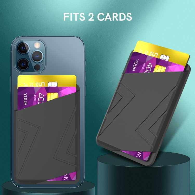 For IPhone 12 / 13 / 14 Series AhaStyle PT133-C Silicone Magnetic Card Case(Black) For IPhone 12 / 13 / 14 Series AhaStyle PT133-C Silicone Magnetic Card Case(Black)
