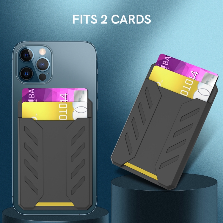 For iPhone 12 / 13 / 14 Series AhaStyle PT133-A Silicone Magnetic Card Case(Black) For iPhone 12 / 13 / 14 Series AhaStyle PT133-A Silicone Magnetic Card Case(Black)