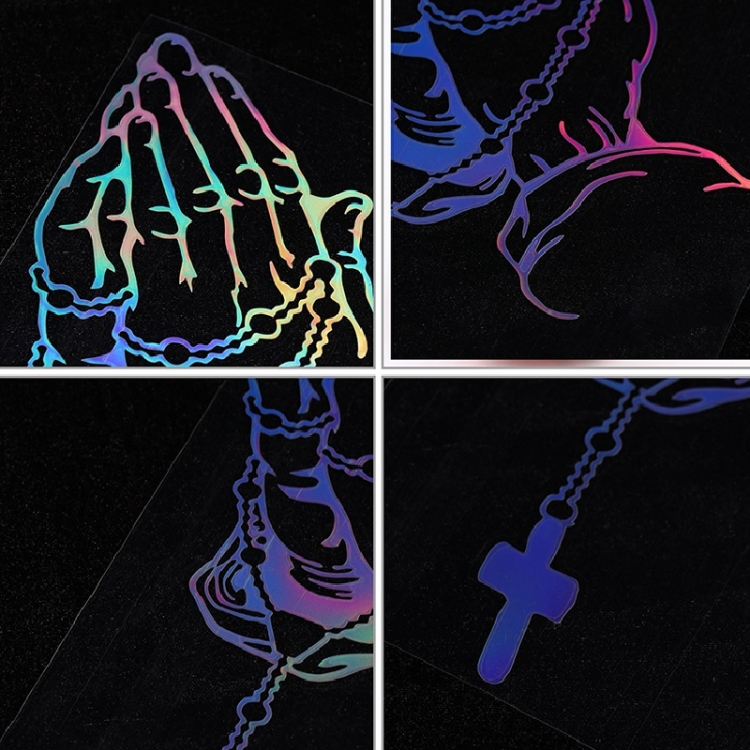 10pcs Car Stickers Car Rear Modification Plate Label(Black)