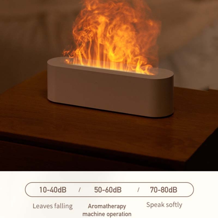 Diffuseur d'aromathérapie à flamme DQ709 humidificateur d'air USB silencieux  (blanc)