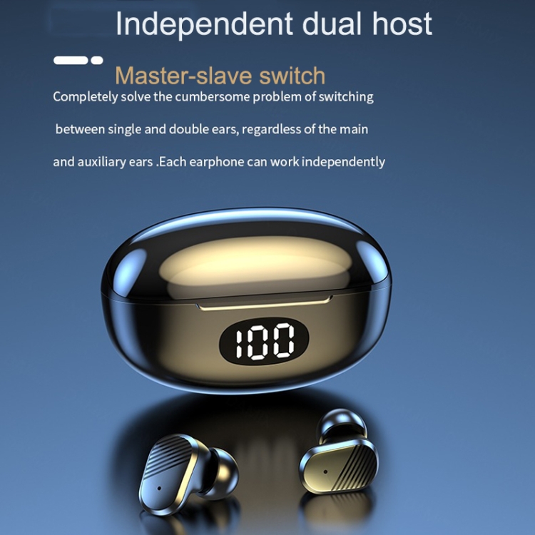 Digital Display Earphones In-Ear High Power Gaming Wireless Sports TWS Earphones(Black) Digital Display Earphones In-Ear High Power Gaming Wireless Sports TWS Earphones(Black)