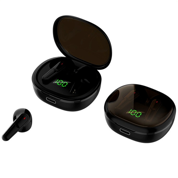 Intelligent Noise Canceling Transparent Bluetooth Headset Wireless Digital Gaming TWS Earphones(Black) Intelligent Noise Canceling Transparent Bluetooth Headset Wireless Digital Gaming TWS Earphones(Black)