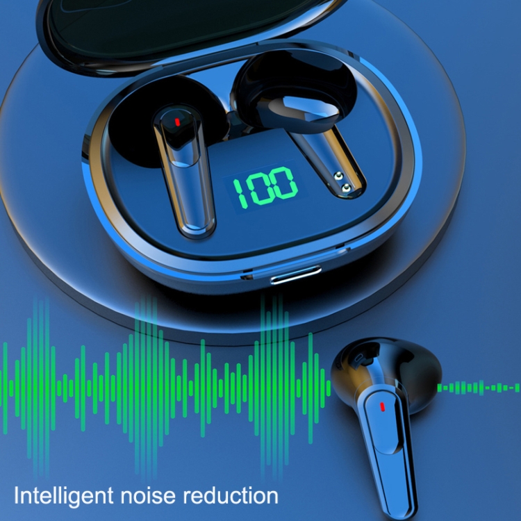 Intelligent Noise Canceling Transparent Bluetooth Headset Wireless Digital Gaming TWS Earphones(Black) Intelligent Noise Canceling Transparent Bluetooth Headset Wireless Digital Gaming TWS Earphones(Black)