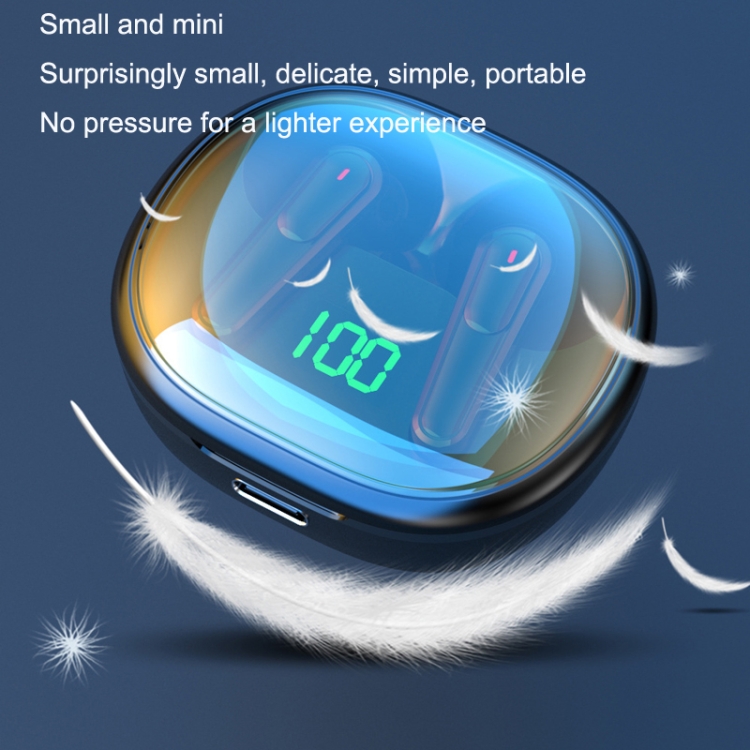 Intelligent Noise Canceling Transparent Bluetooth Headset Wireless Digital Gaming TWS Earphones(Black) Intelligent Noise Canceling Transparent Bluetooth Headset Wireless Digital Gaming TWS Earphones(Black)