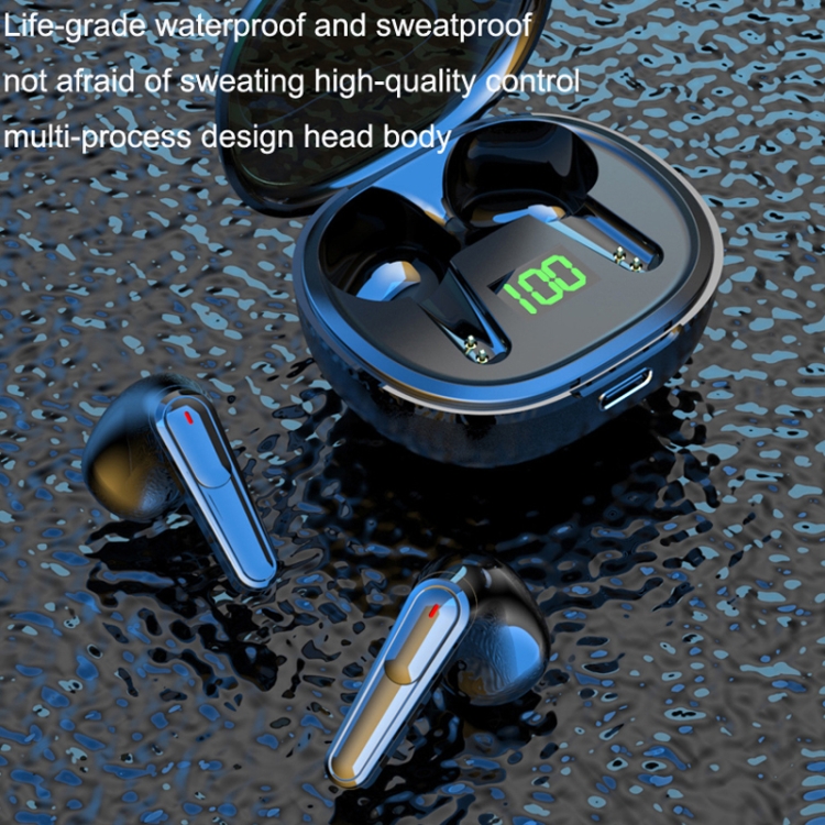Intelligent Noise Canceling Transparent Bluetooth Headset Wireless Digital Gaming TWS Earphones(Black) Intelligent Noise Canceling Transparent Bluetooth Headset Wireless Digital Gaming TWS Earphones(Black)