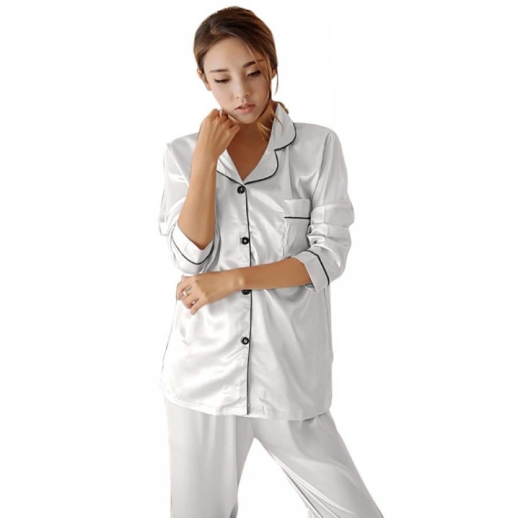 Conjunto de pijama de mujer Conjunto de pijamas de manga larga for el  hogar, ropa de dormir de ocio for mujer, ropa de dormir de 2 uds for mujer,  pantalón largo suelto
