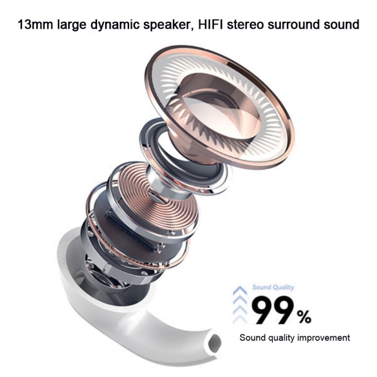 GD68 Bluetooth 5.3 Headphones clip-on Ear Non-in-ear Wireless Air Conduction Sports Headphones Boxed Package(Black)