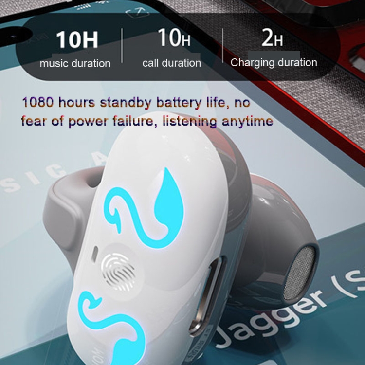 GD68 Bluetooth 5.3 Headphones clip-on Ear Non-in-ear Wireless Air Conduction Sports Headphones Boxed Package(Black)