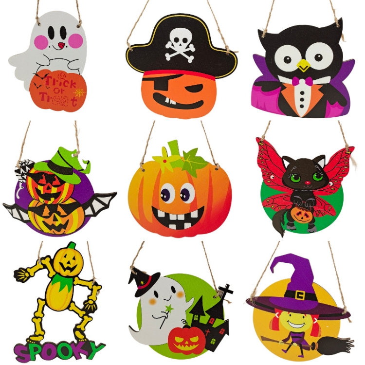 Transform Your Space into a Spooky Wonderland with Halloween Decoration Pendants Holiday Scene Layout, Color: No.21 – The Perfect Blend of Fright, Fun, and Festive Charm
