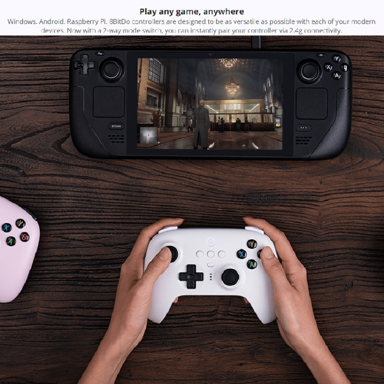 Manette 8BitDo Ultimate Avec Station De Charge – 2.4G Pour Windows, Android – Rose - 11
