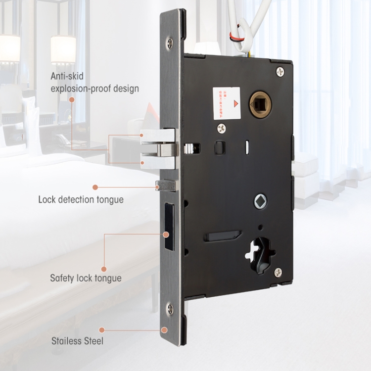D103 Cerradura de puerta de hotel IC Tarjeta magnética Cerraduras electrónicas inteligentes para tarjetas de proximidad (Bronce) - B7