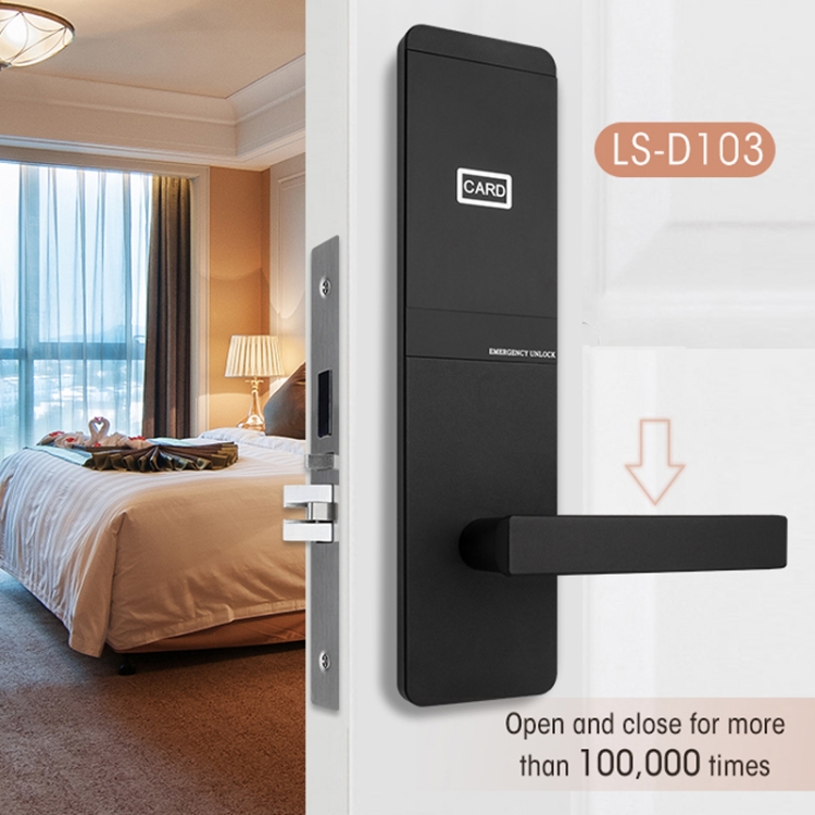 D103 Cerradura de puerta de hotel IC Tarjeta magnética Cerraduras electrónicas inteligentes para tarjetas de proximidad (Bronce) - B9