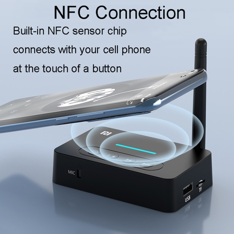 Bluetooth Audio Adapter NFC Bluetooth Receiver Transmitter 2 In 1 With Remote Control Bluetooth Audio Adapter NFC Bluetooth Receiver Transmitter 2 In 1 With Remote Control