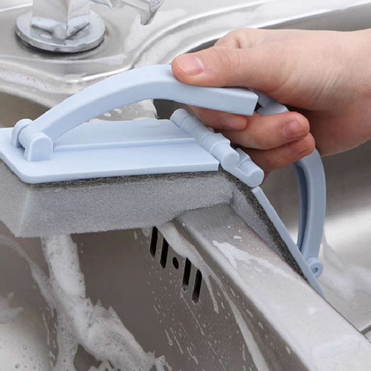 Folding Kitchen Stove Cleaning Brush Multi-Functional Decontamination Brush (Blue)