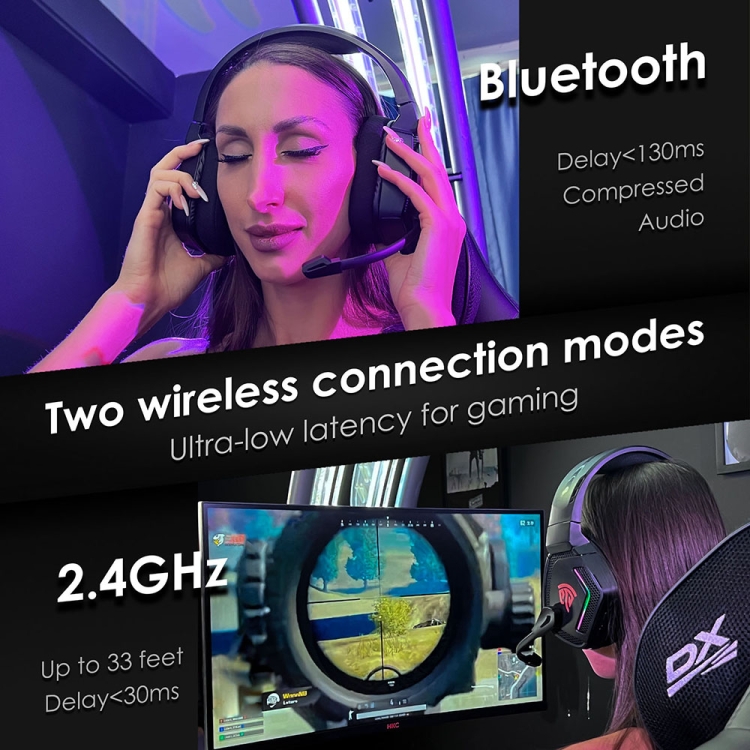 BC10 Auriculares inalámbricos Auriculares Bluetooth Auriculares deportivos  para juegos deportivos con emisión de luz y música