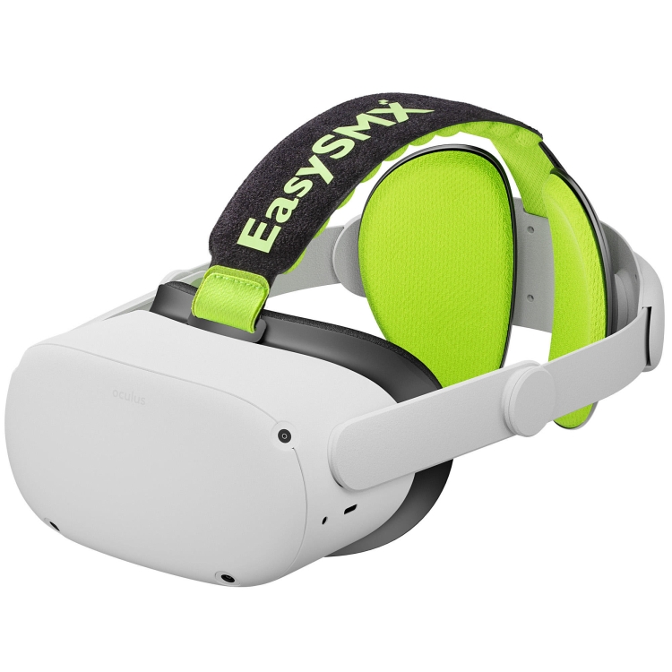 EasySMX Q20 para auriculares Oculus Quest 2 VR Correa para la cabeza ajustable con almohadillas para la cabeza adaptables (verde) - B1