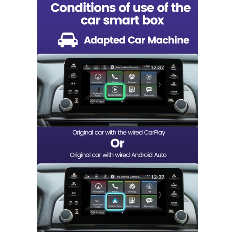 Carplay Box filaire vers sans fil Android Auto pour l'interconnexion de  voiture (2Air)