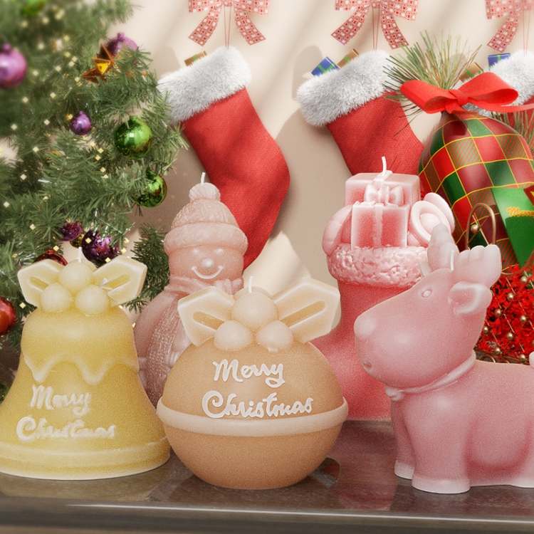 Christmas Crystal Silicone Mold DIY Snowman Elk Candle, Spec: High Christmas Snowman 003