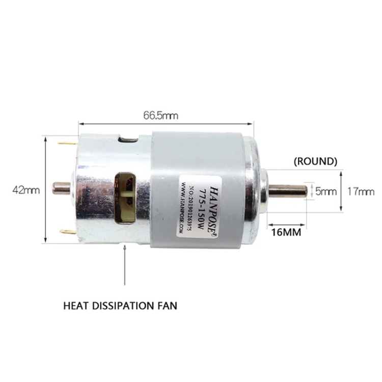 HANPOSE 775-288W Durable Spindle DC Motor Lawn Mower Motor With Two ...