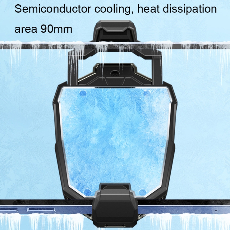 X20 Semiconductor Mobile Phone Radiator LED Light Mini Phone Cooling Fan, Color: Electroplated Mineral-color X20 Semiconductor Mobile Phone Radiator LED Light Mini Phone Cooling Fan, Color: Electroplated Mineral-color