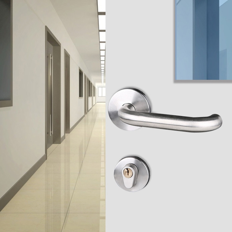 Tay nắm cửa chống cháy ống tròn bằng thép không gỉ Cần gạt cửa thông qua