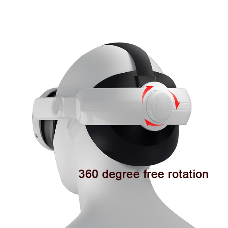Para Oculus/Meta Quest 3 VR iplay Correa para la cabeza Reduce la presión Diadema ajustable (blanco) - B4