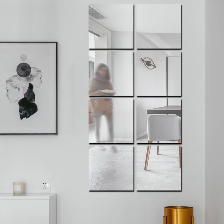5 cm x 5 cm Acryl-Spiegel, quadratisch, Stereo-Wandaufkleber