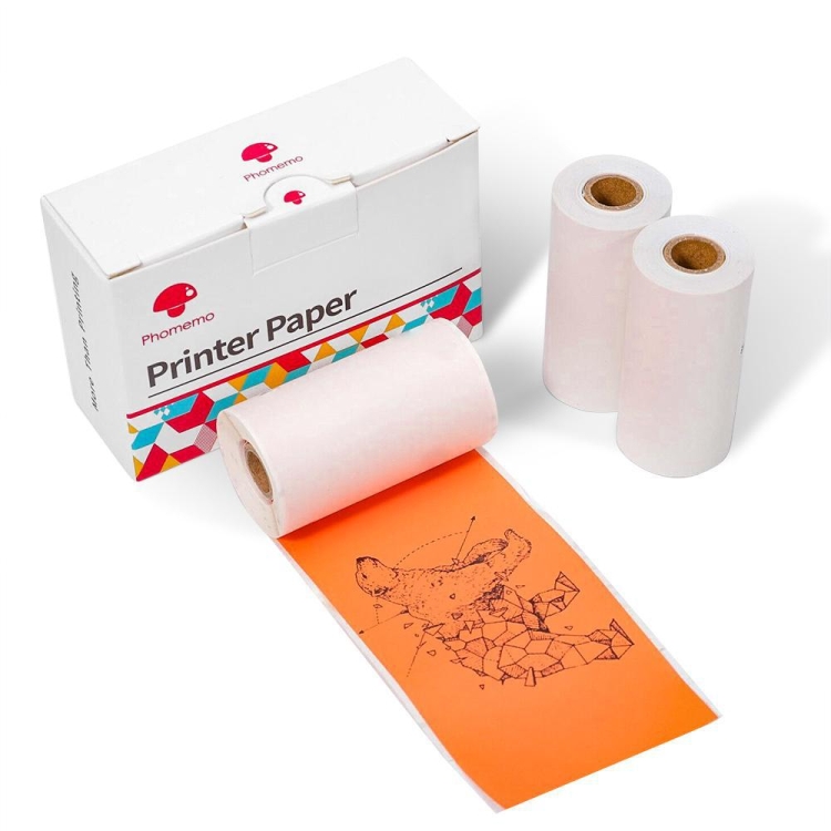 Phomemo T02 White Non-Sticky Paper (53mm x6.5m), 3 Rolls, Keep 10 Years!