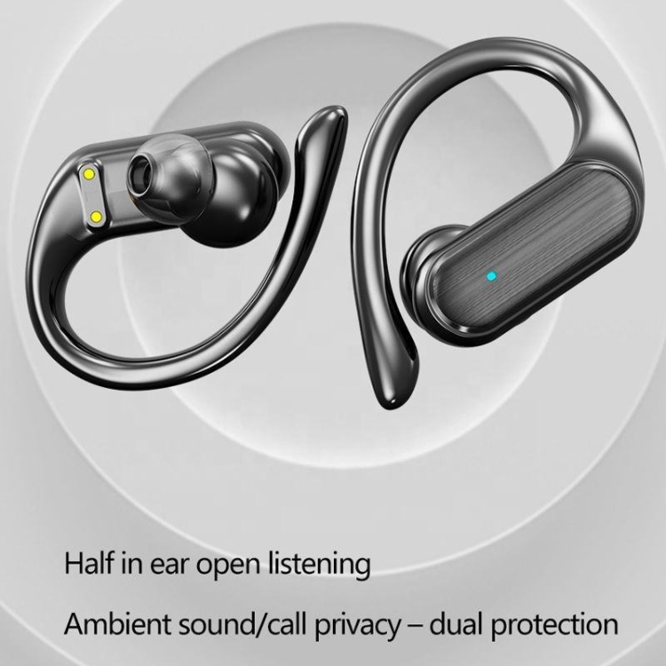 TWS Ear-mounted Sports Waterproof LED Digital Display Wireless Bluetooth Earphones(Black) TWS Ear-mounted Sports Waterproof LED Digital Display Wireless Bluetooth Earphones(Black)