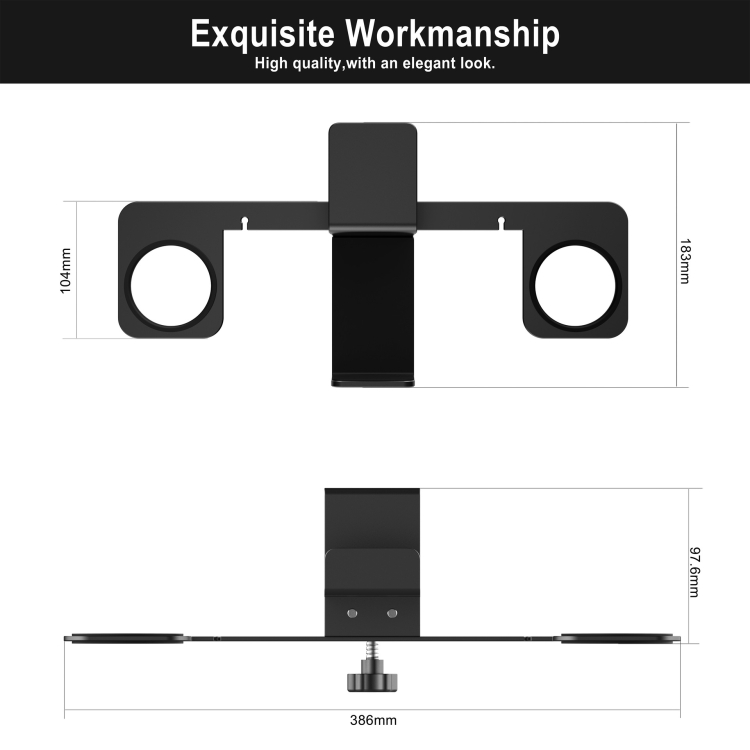 Para Meta Quest 2/3/Pro Soporte lateral de mesa Soporte de almacenamiento VR de aleación de aluminio (negro) - B2