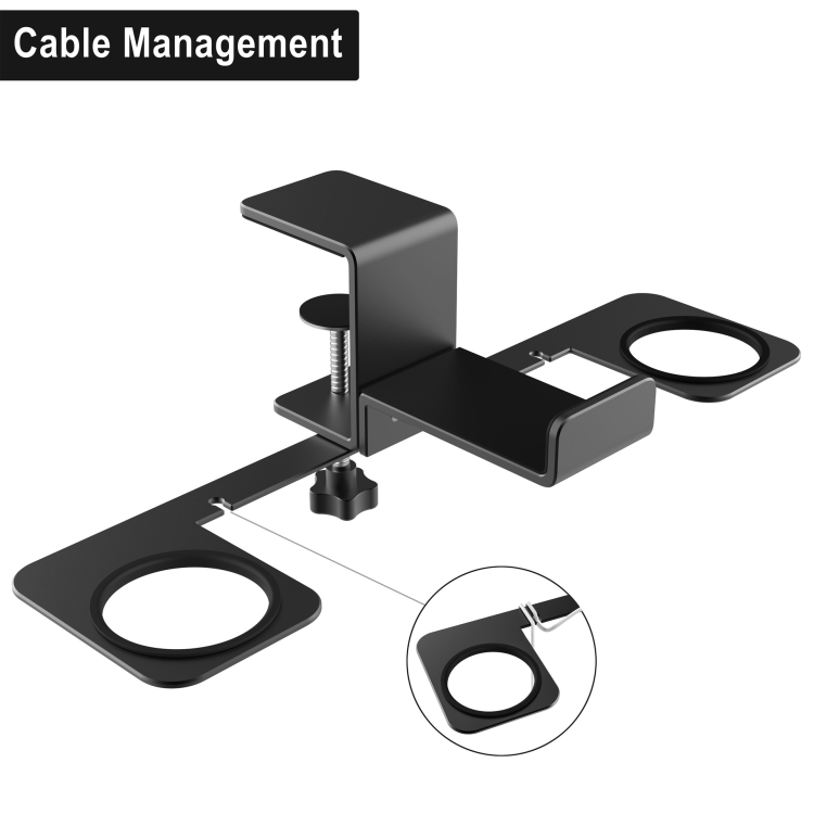 Para Meta Quest 2/3/Pro Soporte lateral de mesa Soporte de almacenamiento VR de aleación de aluminio (negro) - B3