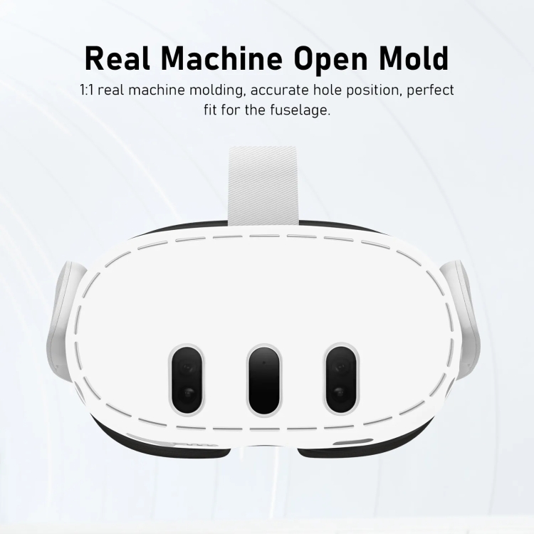 Para Meta Quest 3 Funda protectora para casco Carcasa antirrayas y a prueba de sudor Accesorio VR (gris claro) - B5