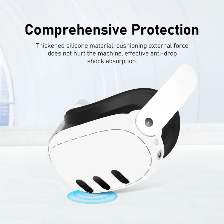 Para Meta Quest 3 Funda protectora para casco Carcasa antirrayas y a prueba de sudor Accesorio VR (gris claro) - B6
