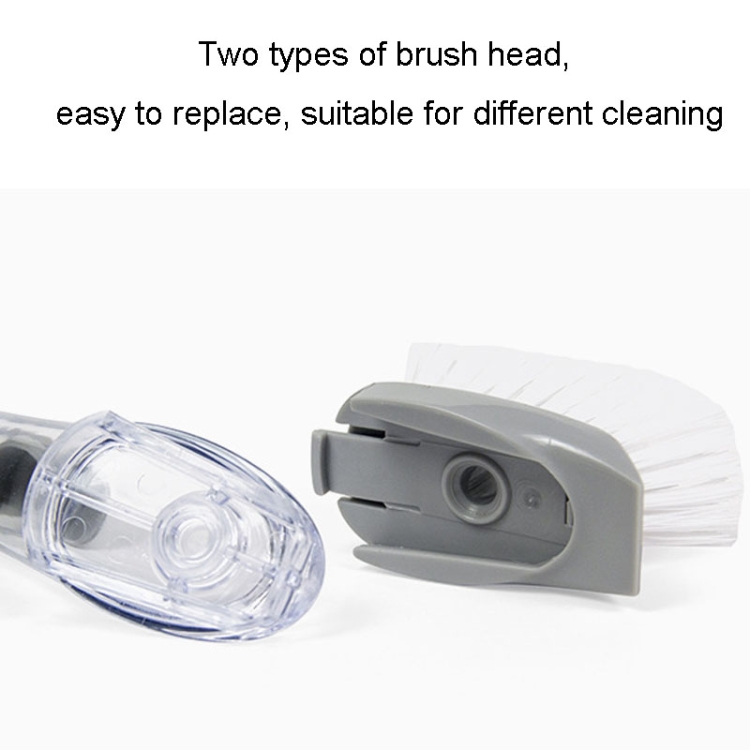 Kitchen Long Handle Automatic Liquid Filling Non-Stick Pan Scrubber Brush Cleaning Brush, Style: Brush - B4