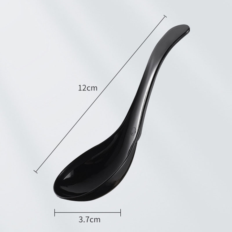 100pcs /Pack 12cm Disposable Plastic Meal Spoon Fast Food Soup Ladle (Transparent)