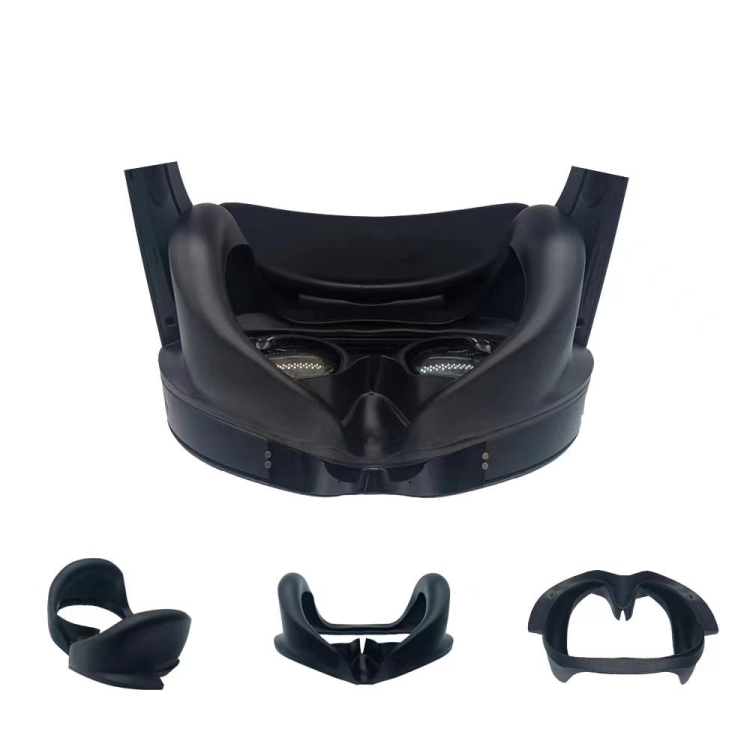 Para Mate Quest Pro Eye Mask Bloqueo de luz Reemplazo magnético Cubierta de silicona para ojos Accesorios VR (Negro) - B3