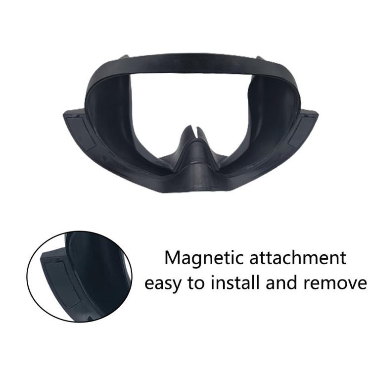 Para Mate Quest Pro Eye Mask Bloqueo de luz Reemplazo magnético Cubierta de silicona para ojos Accesorios VR (Negro) - B5