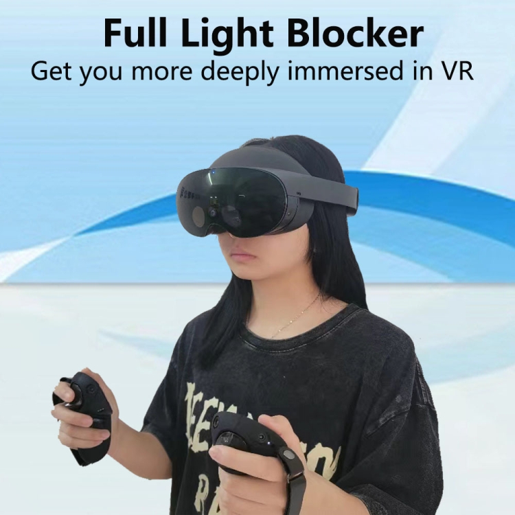 Para Mate Quest Pro Eye Mask Bloqueo de luz Reemplazo magnético Cubierta de silicona para ojos Accesorios VR (Negro) - B7