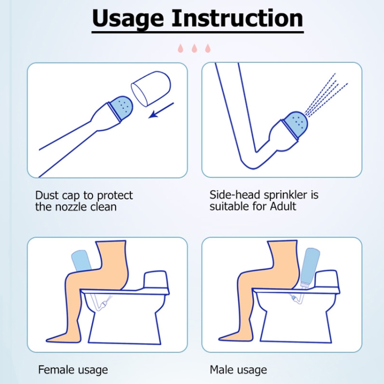 Bidet da viaggio, portatile, portatile, con ugello a spruzzo retrattile con  grande capacità d'acqua, per igiene personale, bidet portatile, per