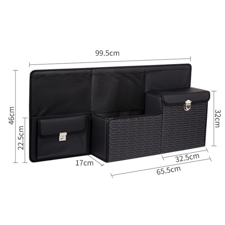 Boîte De Rangement Pour Accoudoir De Voiture OBEST - Organisateur Console Centrale, Noir, En PVC