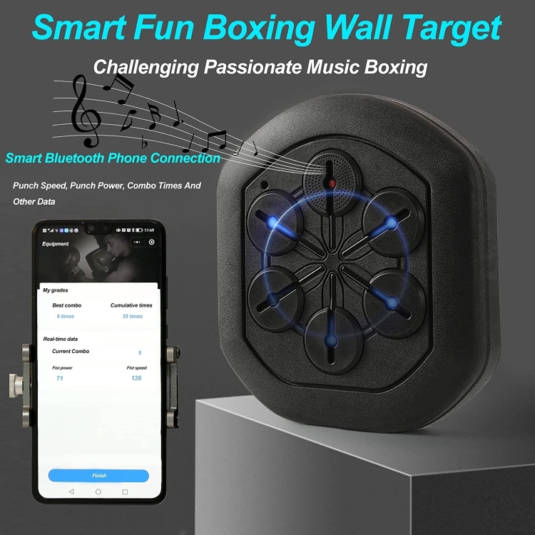 Intelligente Dual-Bluetooth-Musik-Boxmaschine, elektronischer Sandsack mit  Handyhalter (schwarz)