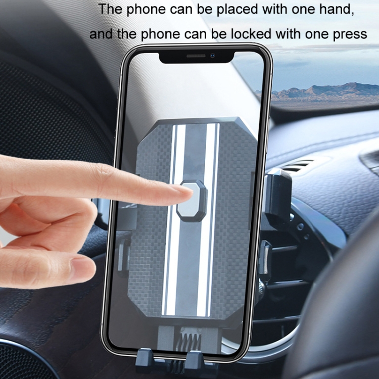Knob Type Car Air Conditioner Air Outlet Navigation Mobile Phone Holder(Grey) Knob Type Car Air Conditioner Air Outlet Navigation Mobile Phone Holder(Grey)